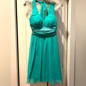 Sea foam green chiffon short cocktail formal dress